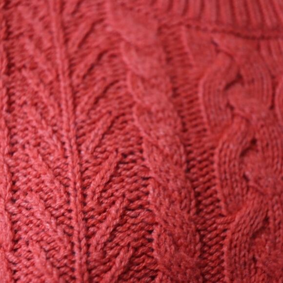 Croft & Barrow Red Vintage Sweater Medium 3/4 Sleeve Scoopneck - Picture 8 of 12